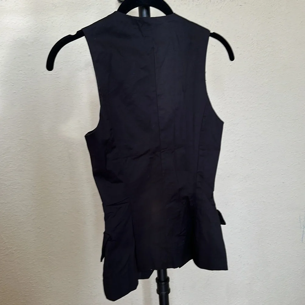 JULIET House of CB BLACK SLEEVELESS TUXEDO TOP NWOT blazer suit $139 size‎ XS